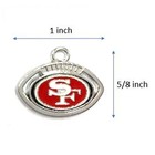 49ers Nfl Metal Charms Painted Logo  Nfl Football For Earrings Or Bracelets