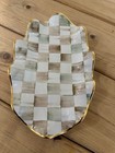 Mackenzie Childs Parchment Check Ceramic Oval Platter 