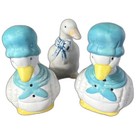 Ceramic Duck Goose Salt   Pepper Shakers Vintage Nursery Rhyme Geese 3 Piece Set