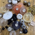 Vintage Rhinestone Buttons Beads Findings Multicolor For Crafts  Lot Of 35