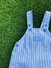 Vintage Baby Oshkosh Bgosh Overalls Striped Romper Size 12 Months