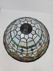 Tiffany Style Stained Glass Hanging Dome Lamp Shade  Vintage  14  Dia  6  High
