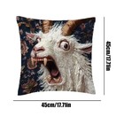 Screaming Goat Pillowcase 18x18 Pillow Cover Soft Plush Funny Animal Home Decor