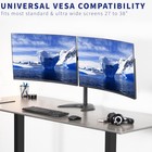 Vivo Black Telescoping Dual Ultrawide 27  To 38  Monitor Freestanding Desk Stand