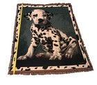 Vtg 1996 Disney 101 Dalmatians Puppy Large Tapestry Throw Blanket 66 5in X52 5in