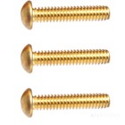 1 4-20 X 1  Round Head Machine Screws Solid Brass Slotted Drive Qty 25