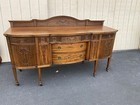 66104 Antique Mahogany Sideboard Server Buffet With Wine Holders