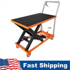 Hydraulic Lift Table Cart 500lbs Capacity 28 5  Lifting Height Single Scissor