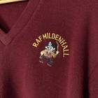 Vintage 60s Pullover V-neck Sweater Royal Air Force Mildenhall Preppy Heritage