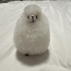 White Real Alpaca Fur With A Hint Of Brown Fur Small Llama Plush Toy Fluffy Gift