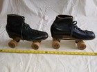 Vintage Mens Hyde Roller Skates Official Roller Derby  W  Chicago Wood Wheels 