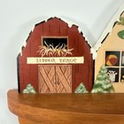 Christmas Shelf Santa   s Workshop Hand Painted Wood Pegs Wall Mounted Hanging