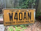 1956 North Carolina  Amateur Radio License Plate W40an Ham