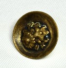 Antique Brass Concave Floral Design Coat Button 19 Mm