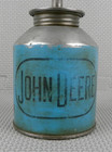 Vintage Blue John Deere Tractor Oiler Can  Warren E  Throop  Davison  Mich 