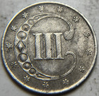 1852 3cs Three Cent Silver  Attractive Au Example 