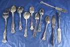     antique Rogers Bros A1 Grape Silverware Lot Soup Spoon Serving Fork Knife Rare
