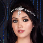 Silver Crystal Head Chain For Women Rhinestone Headpiece Bride Hair Chain Women 