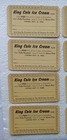 Lot Of 20 Nos Unused Old King Cole 1963-64 Ice Cream Club Membership Cards