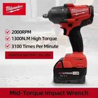 Milwaukee M18 Cordless 1 2 mid Torque Impact Wrench 18 Volt - Tool Only