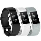 3 Pack Replacement Wristband For Fitbit Charge 2 Band Silicone Fitness Large