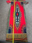 Yijunda Dashiki African Print Maxi Dress Womens 3xl Red Gold Kaftan Nwt