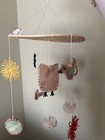 Fair Trade Baby Crib Mobile Owl Bird Woodland Nursery Decor Handmade Burlap Felt