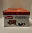 Coleman 24-piece Red Enamel Dinneware Set  2013  New - Open Box Old Stock 