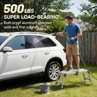 Adjustable Folding Work Platform 500 Lbs Lightweight Aluminum Step Stool Ladder