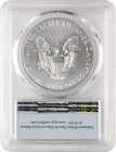 2017  1 American Silver Eagle Pcgs Ms70 First Strike - Blue Flag Label