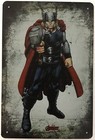 8x12 Tin Signs 2pc Set Thor Superhero Marvel Comics Avengers Vintage Wall Plaque