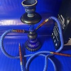 Hookah 2 Hose Connection Smoking Nargila Glass Water Pipe Complete Narghila Set
