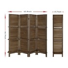 4 Panels Folding Room Divider Screen W Display Shelves 5 6ft Tall Home Office