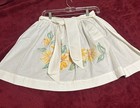 Vintage Half Apron Yellow Flowers W  Pocket 