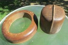 Vintage Lundstrom Antique Wooden Hat Form Mold Block Millinery