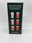 New Starbucks 2019 Winter Holiday Christmas Reusable Hot Cups 6 Pack Lids Reds