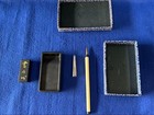 Portable Calligraphy Tool Set Ink Stone Ink Stick Brush Vintage Suzuri Grinder