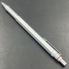 Vintage Rotring Newton Ballpoint Pen Silver Metal Push Button Rare