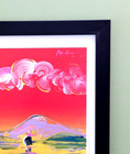 Peter Max   Beautiful   Pop Art  Plate Signed Vintage Print    New Black Frame