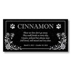 Personalized Cat Or Dog Memorial - Granite Pet Memorial - 6x12 - Cinnamon