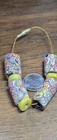 Rare Pattern Beautiful  Millefiori Lot Antique Trade Beads Venetian Glass Htf