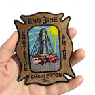 Collectable Embroidered Patch Of Charleston Sc Fire Department Engine 103 3 x4 