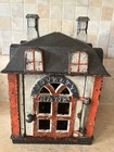 Antique J   E Stevens Cast Iron Mechanical Novelty Coin Bank