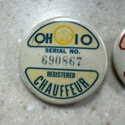2 Vintage Ohio Chauffeur Driver Badge Pin Registered Great Shape Bus Driver Taxi