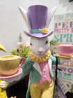 Tophat   Tail Easter Bunny Rabbit Mad Hatter Tea Party 12    Spring Figurine Decor
