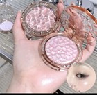 Glitter Palette Pressed Highlighter Shimmer 0 35oz - Pink  White  Gold