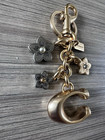 Coach Signature C   Daisy Crystal Wildflower Tea Rose Mix Bag Charm With Defect