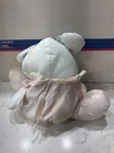 Vtg Fisher Price Puffalump Puppy Dog Nylon Plush 1356 1988 Pink Blue Bear Rattle