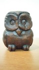 Owl Wooden Hand Carved Home Decor Statue Figurine Sculpture