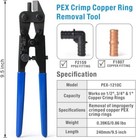 Iwiss Pex-1210c Pex Crimp Ring Removal Tool For 1 2-inch 3 4-inch 1-inch F1807